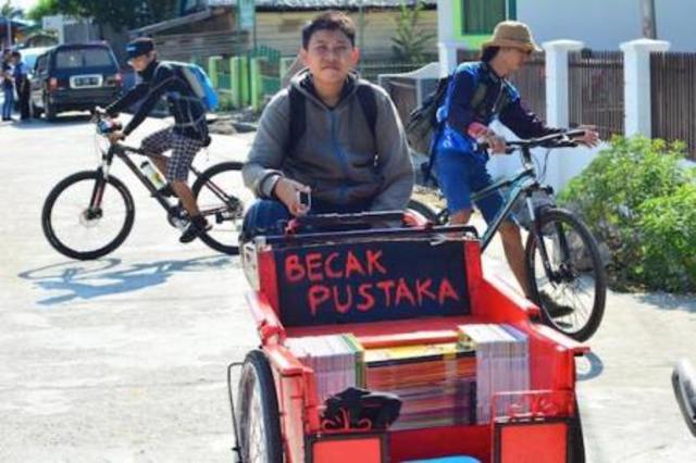 Becak Pustaka dari Polewali Mandar Sulawesi Barat