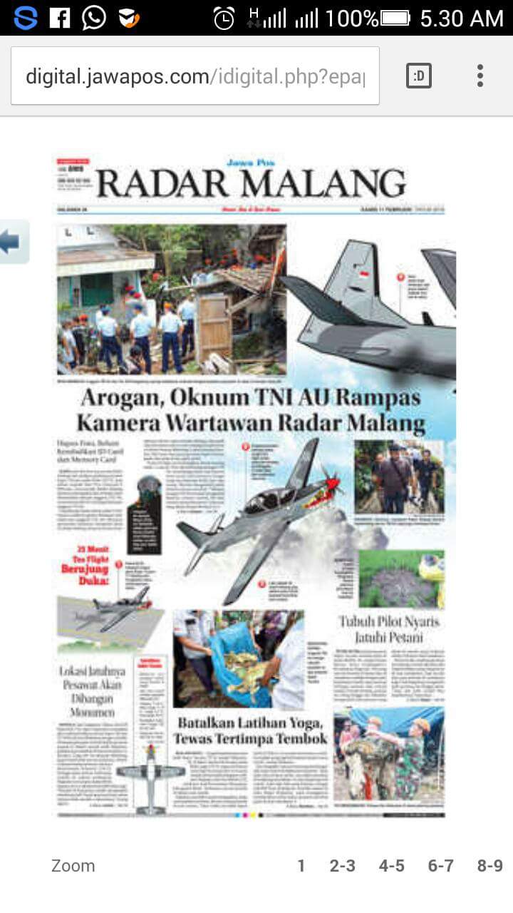 Ini alasan mengapa kita dilarang foto pesawat TNI AU yang jatuh…#semoga bisa dipahami bersama