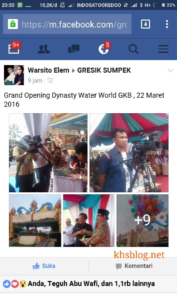 peresmian Dynasty Water World GKB Gresik tanggal 22 Maret 2016 oleh Cak Warsito Gresik Sumpek